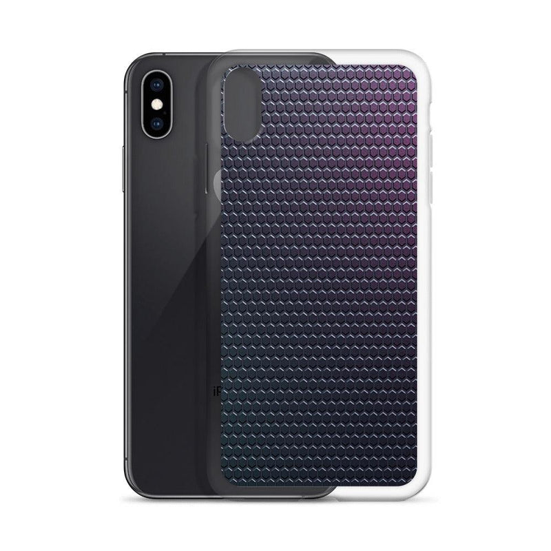 Load image into Gallery viewer, Dark Violet Blue Industrial Rubber Style Flexible Clear iPhone Case Bump Resistant Corners CREATIVETECH