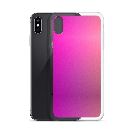 Pink Orange Gradient Colorful Flexible Clear iPhone Case Bump Resistant Corners CREATIVETECH