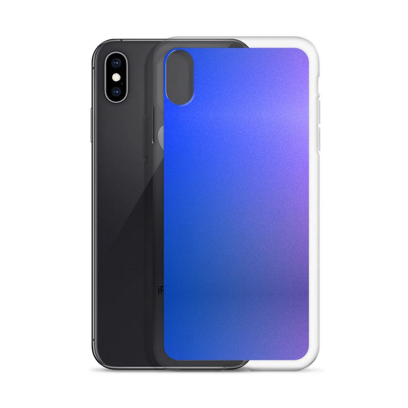 Load image into Gallery viewer, Intensive Blue Violet Gradient Colorful Flexible Clear iPhone Case Bump Resistant Corners CREATIVETECH