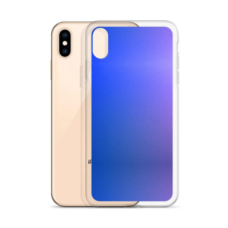 Load image into Gallery viewer, Intensive Blue Violet Gradient Colorful Flexible Clear iPhone Case Bump Resistant Corners CREATIVETECH