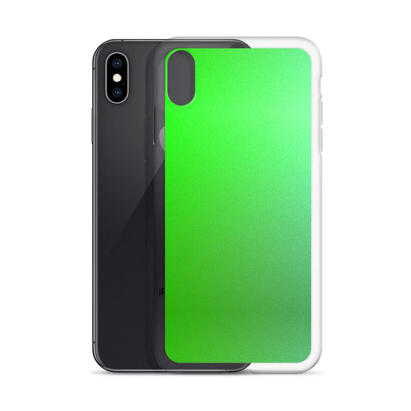 Load image into Gallery viewer, Intensive Green Gradient Colorful Flexible Clear iPhone Case Bump Resistant Corners CREATIVETECH