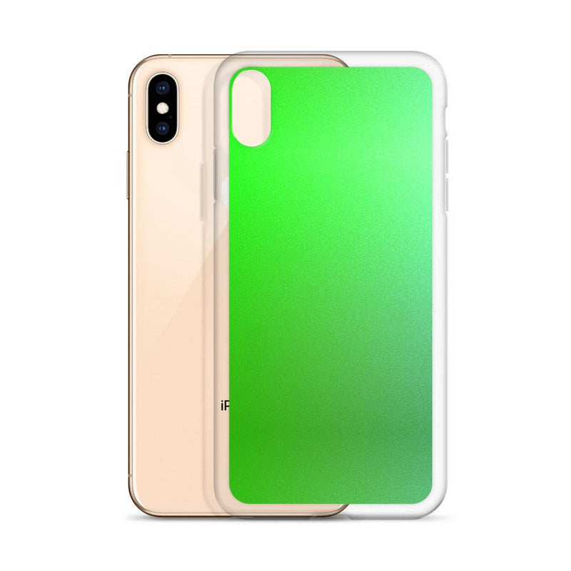 Load image into Gallery viewer, Intensive Green Gradient Colorful Flexible Clear iPhone Case Bump Resistant Corners CREATIVETECH