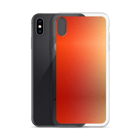 Intensive Orange Red Gradient Colorful Flexible Clear iPhone Case Bump Resistant Corners CREATIVETECH