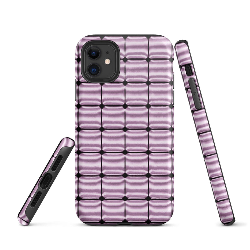 Load image into Gallery viewer, Rose Gold Metal Cubic Colorful iPhone Case Double Layer Impact Resistant Tough 3D Wrap Matte or Glossy Finish CREATIVETECH