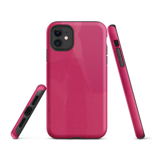 Berry Red Pink Creative Colorful Hardshell iPhone Case Double Layer Impact Resistant Tough 3D Wrap CREATIVETECH