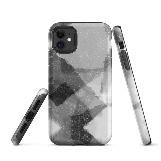 Creative Paint Black White Colorful Hardshell iPhone Case Double Layer Impact Resistant Tough 3D Wrap CREATIVETECH