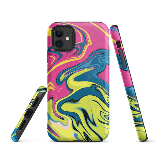Creative Paint Colorful Hardshell iPhone Case Double Layer Impact Resistant Tough 3D Wrap CREATIVETECH