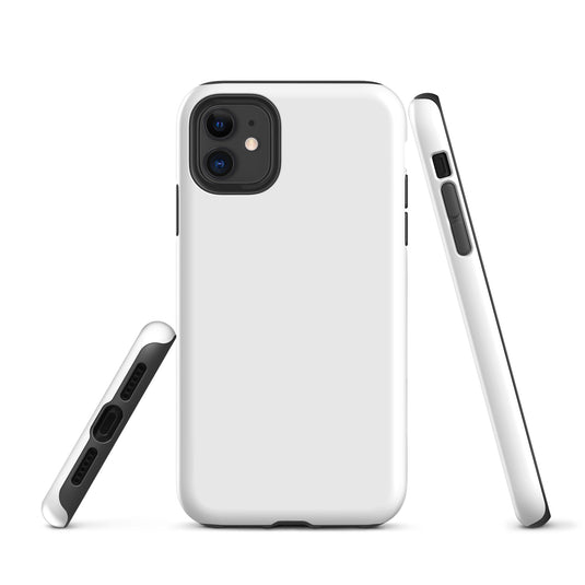 White iPhone Case Hardshell 3D Wrap Thermal Plain Color CREATIVETECH