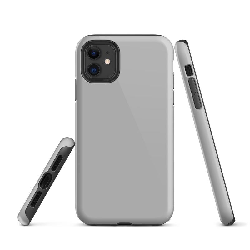 Load image into Gallery viewer, Silver Grey iPhone Case Hardshell 3D Wrap Thermal Plain Color CREATIVETECH