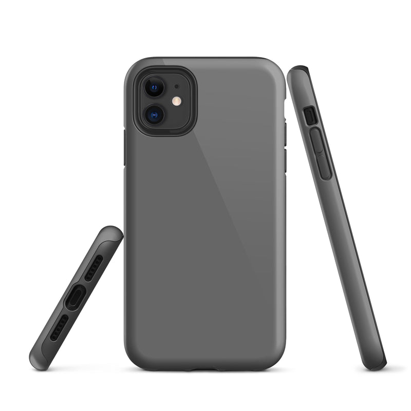 Load image into Gallery viewer, Grey iPhone Case Hardshell 3D Wrap Thermal Plain Color CREATIVETECH
