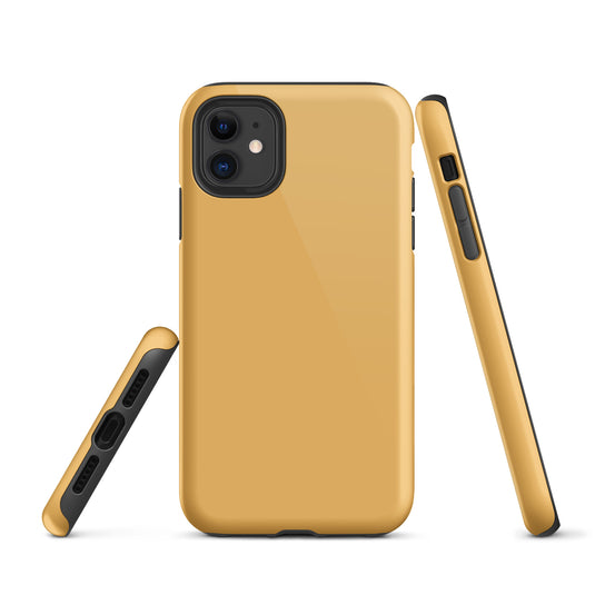 Harvest Yellow iPhone Case Hardshell 3D Wrap Thermal Plain Color CREATIVETECH
