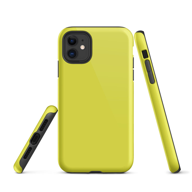 Load image into Gallery viewer, Starship Yellow iPhone Case Hardshell 3D Wrap Thermal Plain Color CREATIVETECH