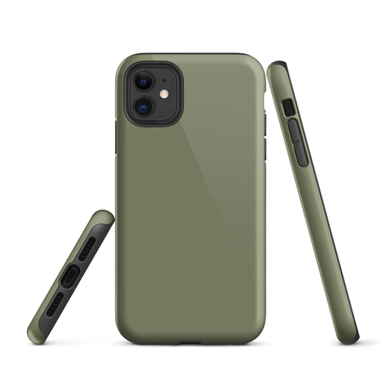 Finch Green iPhone Case Hardshell 3D Wrap Thermal Plain Color CREATIVETECH