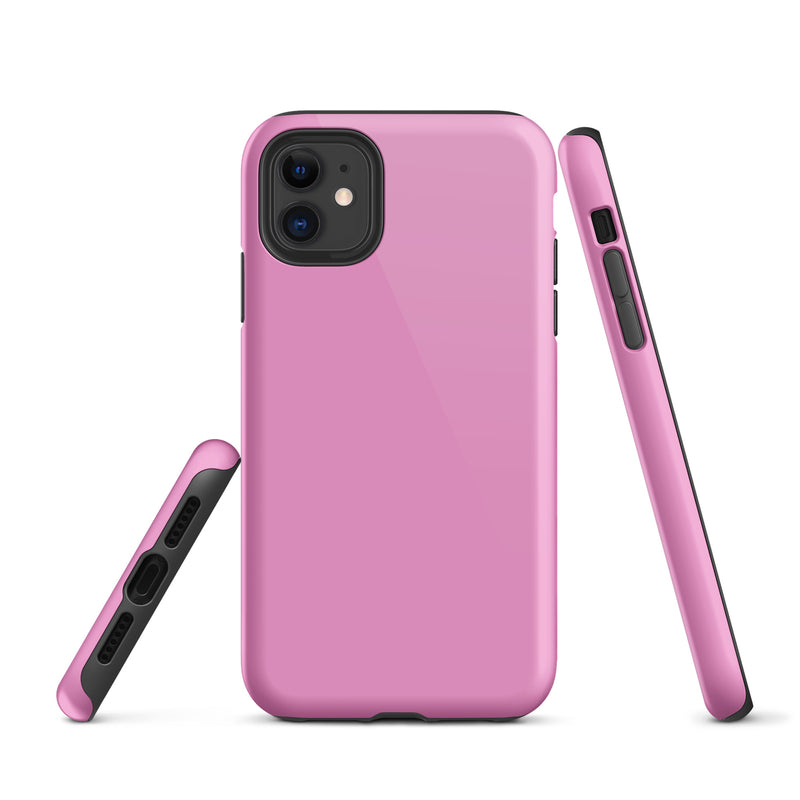 Load image into Gallery viewer, Lavender Rose Pink iPhone Case Hardshell 3D Wrap Thermal Plain Color CREATIVETECH