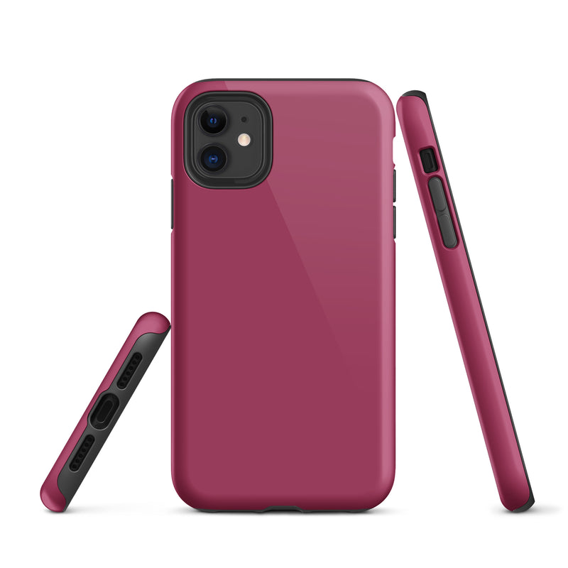 Load image into Gallery viewer, Lipstick Red iPhone Case Hardshell 3D Wrap Thermal Plain Color CREATIVETECH