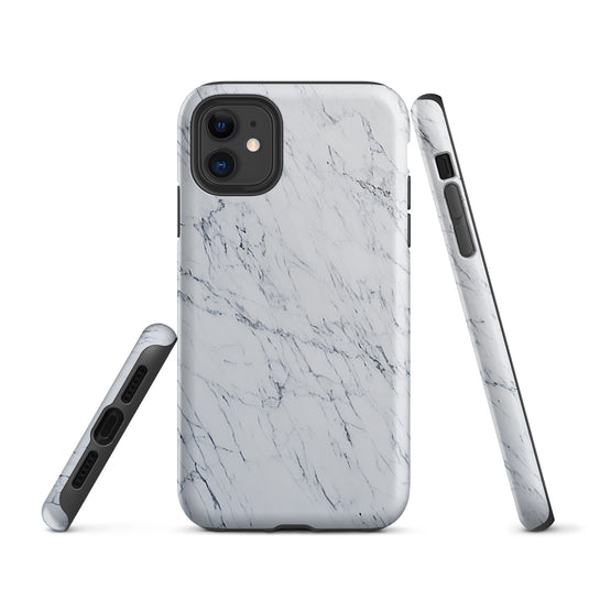 White Marble Stone iPhone Case Hardshell 3D Wrap Thermal CREATIVETECH