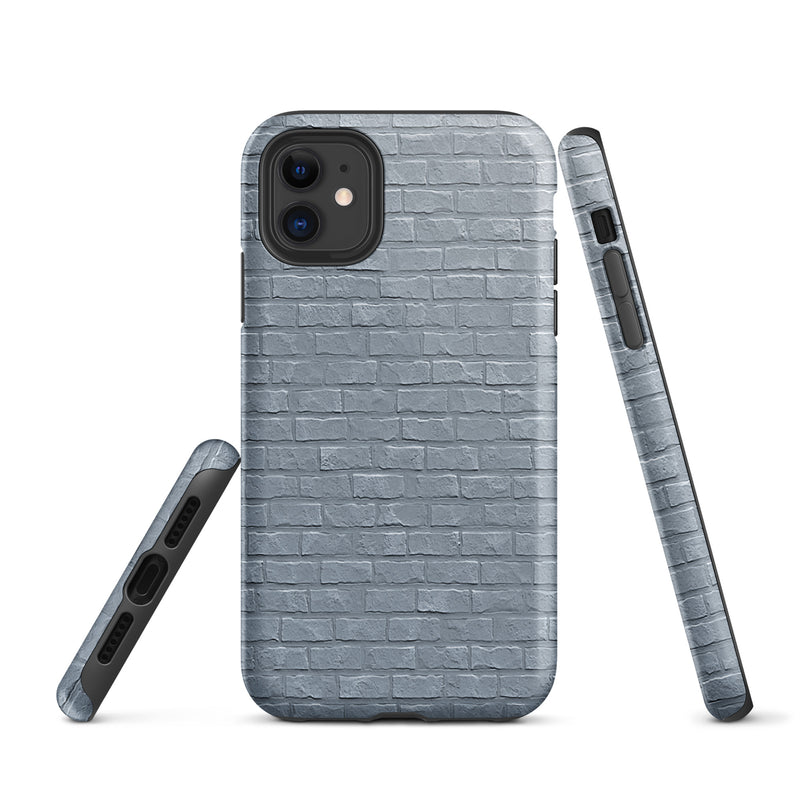 Load image into Gallery viewer, White Grey Brick Stone Phone Case Hardshell 3D Wrap Thermal CREATIVETECH