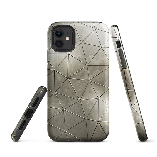 Polygon Aged Gold iPhone Case Hardshell 3D Wrap Thermal CREATIVETECH