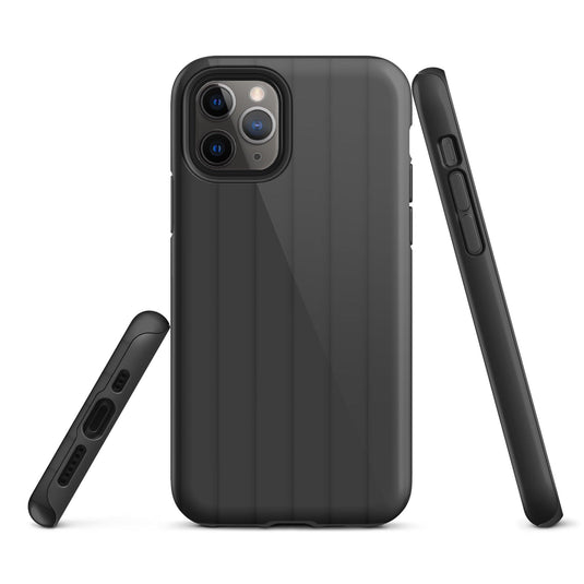 Black Ribbed Squishy iPhone Case Double Layer Impact Resistant Tough 3D Wrap Matte or Glossy Finish CREATIVETECH
