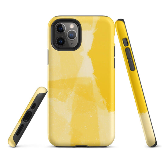 Creative Paint Yellow Colorful Hardshell iPhone Case Double Layer Impact Resistant Tough 3D Wrap CREATIVETECH