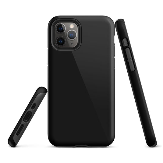 Plain Color Black Double Layer iPhone Case 3D Wrap CREATIVETECH