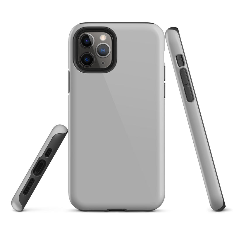Load image into Gallery viewer, Silver Grey iPhone Case Hardshell 3D Wrap Thermal Plain Color CREATIVETECH