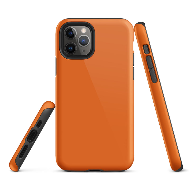 Load image into Gallery viewer, Mango Tango Orange iPhone Case Hardshell 3D Wrap Thermal Plain Color CREATIVETECH