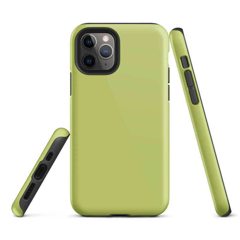 Load image into Gallery viewer, Wild Willow Green iPhone Case Hardshell 3D Wrap Thermal Plain Color CREATIVETECH