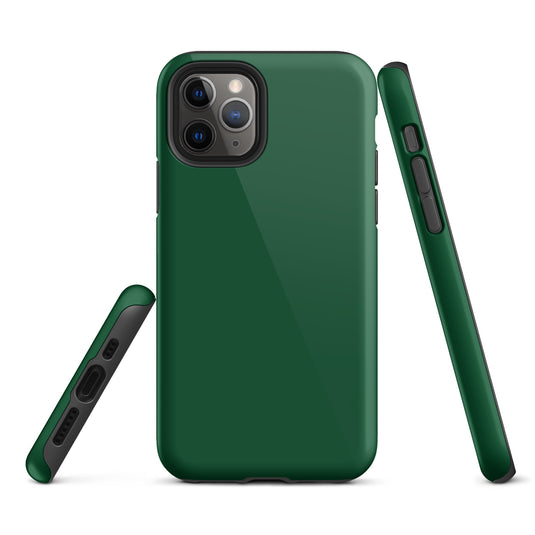 Forest Green iPhone Case Hardshell 3D Wrap Thermal Plain Color CREATIVETECH