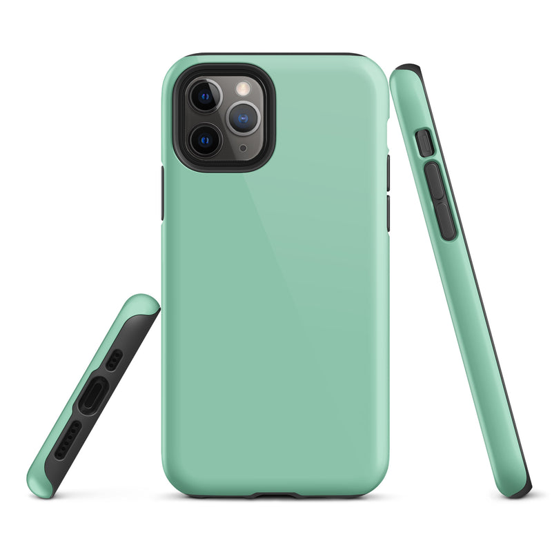 Load image into Gallery viewer, Vista Blue iPhone Case Hardshell 3D Wrap Thermal Plain Color CREATIVETECH