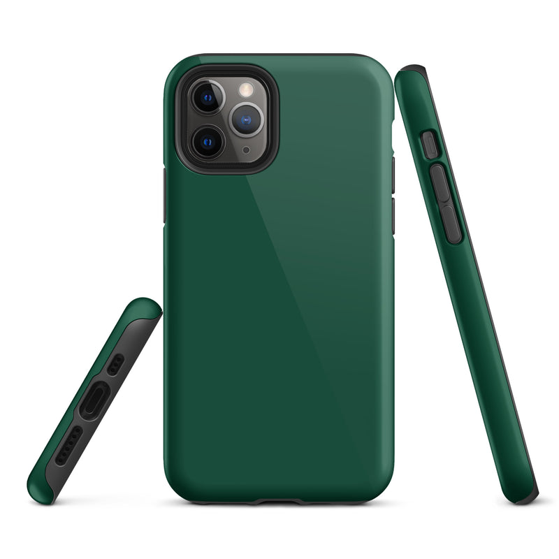 Load image into Gallery viewer, British Racing Green iPhone Case Hardshell 3D Wrap Thermal Plain Color CREATIVETECH