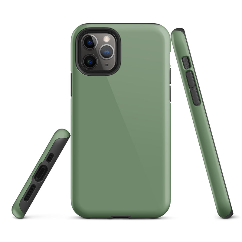 Load image into Gallery viewer, Amulet Green iPhone Case Hardshell 3D Wrap Thermal Plain Color CREATIVETECH