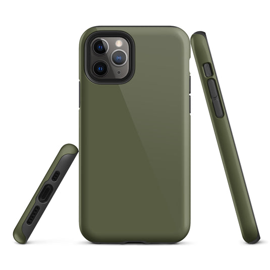 Saratoga Green iPhone Case Hardshell 3D Wrap Thermal Plain Color CREATIVETECH