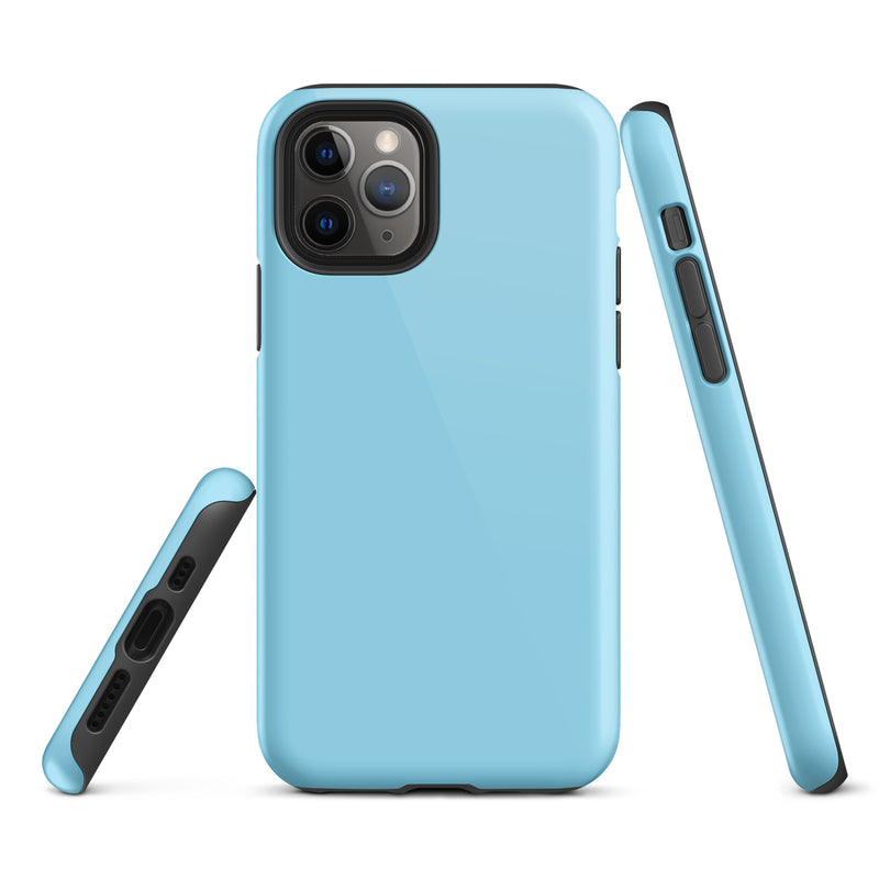 Load image into Gallery viewer, Columbia Blue iPhone Case Hardshell 3D Wrap Thermal Plain Color CREATIVETECH