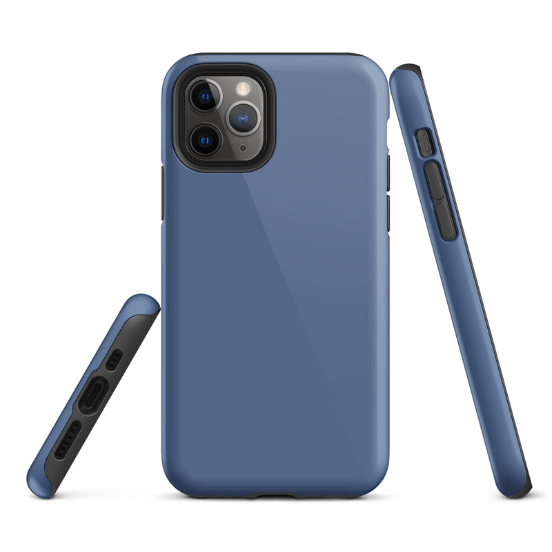 Load image into Gallery viewer, Kashmir Blue iPhone Case Hardshell 3D Wrap Thermal Plain Color CREATIVETECH