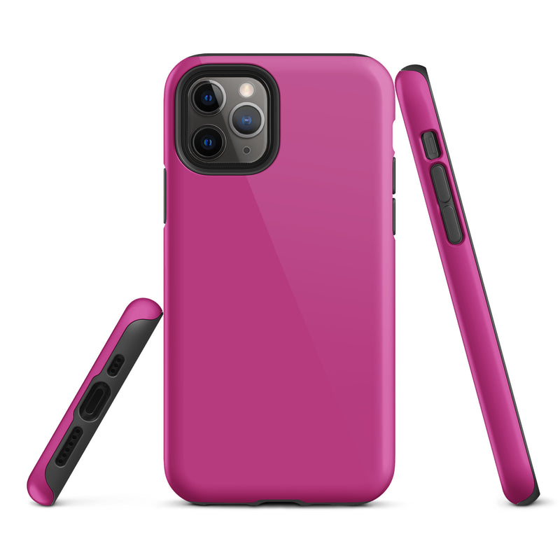 Load image into Gallery viewer, Medium Red Violet iPhone Case Hardshell 3D Wrap Thermal Plain Color CREATIVETECH