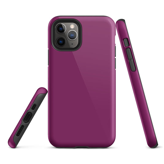 Eggplant Purple iPhone Case Hardshell 3D Wrap Thermal Plain Color CREATIVETECH