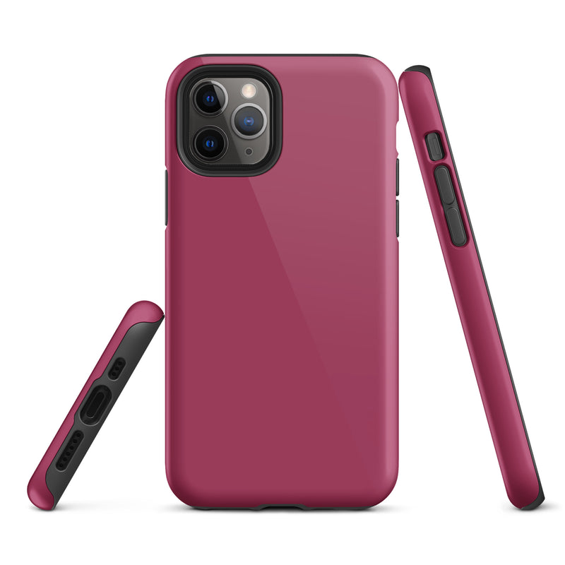 Load image into Gallery viewer, Lipstick Red iPhone Case Hardshell 3D Wrap Thermal Plain Color CREATIVETECH