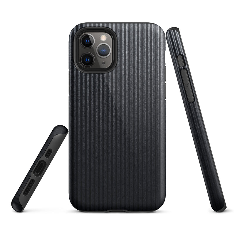 Load image into Gallery viewer, Carbon Fiber Striped iPhone Case Hardshell 3D Wrap Thermal Plain Color CREATIVETECH