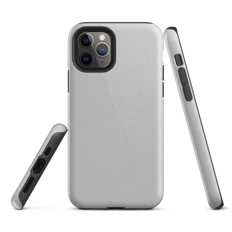 Load image into Gallery viewer, White Leather iPhone Case Hardshell 3D Wrap Thermal CREATIVETECH