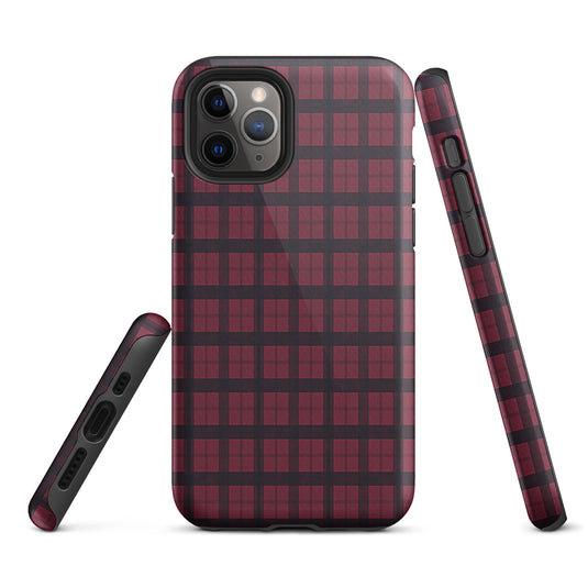 Black Red Burberry iPhone Case Hardshell 3D Wrap Thermal CREATIVETECH