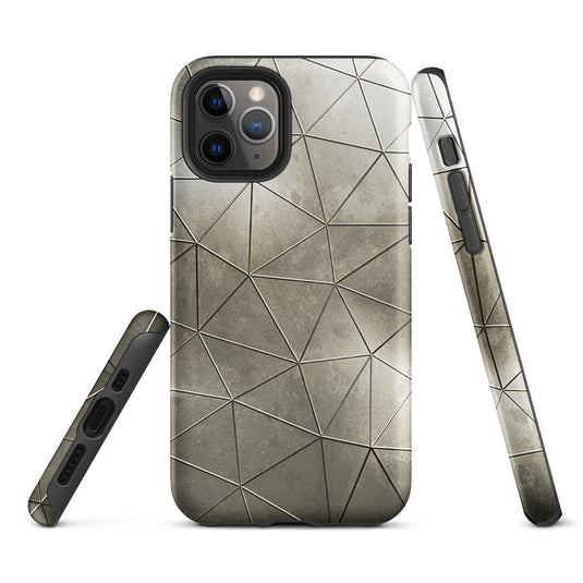 Polygon Aged Gold iPhone Case Hardshell 3D Wrap Thermal CREATIVETECH