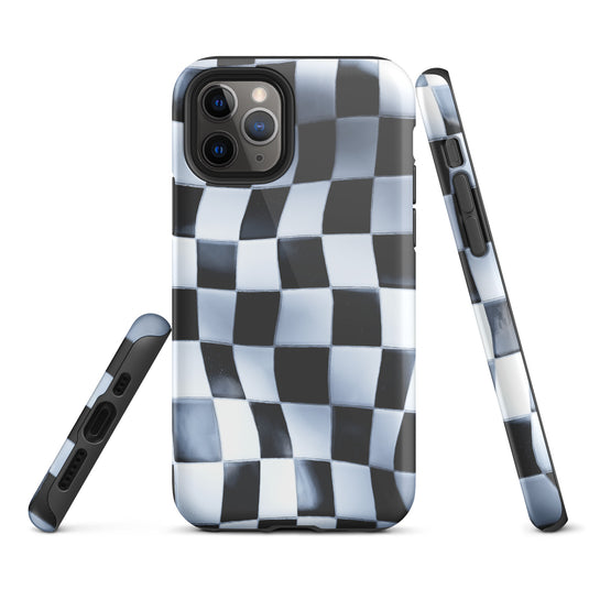 Wavy Chess Wall iPhone Case Hardshell 3D Wrap Thermal CREATIVETECH