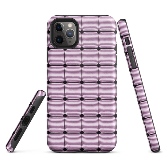 Rose Gold Metal Cubic Colorful iPhone Case Double Layer Impact Resistant Tough 3D Wrap Matte or Glossy Finish CREATIVETECH