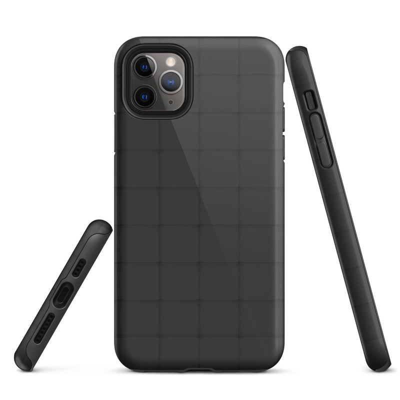 Load image into Gallery viewer, Squishy Black Cubic Colorful iPhone Case Double Layer Impact Resistant Tough 3D Wrap Matte or Glossy Finish CREATIVETECH