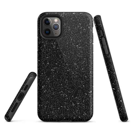 Black White Pattern Colorful Hardshell iPhone Case Double Layer Impact Resistant Tough 3D Wrap Matte or Glossy Finish CREATIVETECH