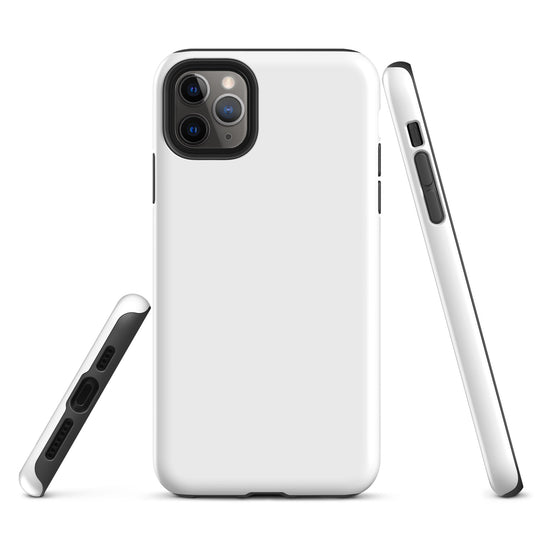 White iPhone Case Hardshell 3D Wrap Thermal Plain Color CREATIVETECH