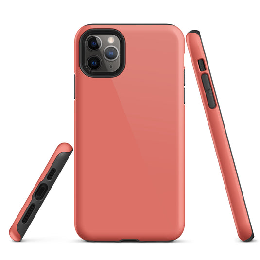 Geraldine Red iPhone Case Hardshell 3D Wrap Thermal Plain Color CREATIVETECH