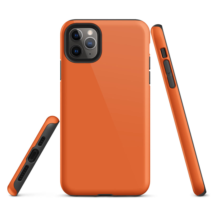 Load image into Gallery viewer, Orange iPhone Case Hardshell 3D Wrap Thermal Plain Color CREATIVETECH
