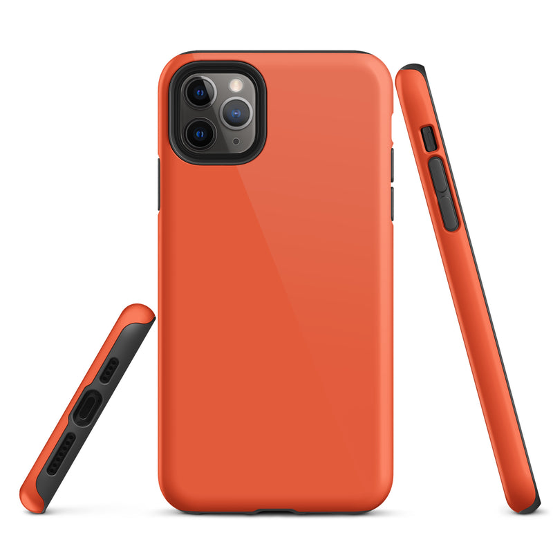 Load image into Gallery viewer, Outrageous Orange iPhone Case Hardshell 3D Wrap Thermal Plain Color CREATIVETECH
